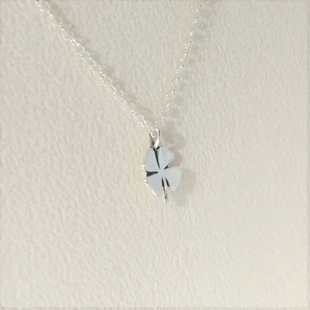 Four Leaf Clover Pendant & Chain Sterling Silver